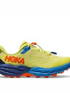 Hoka Speedgoat 5 Kids Trail Running Shoes Size 7 Citrus Glow/Orange (NEW)